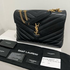 SOLD ♡ YSL LouLou Medium Chain Bag in Quilted “Y” Leather